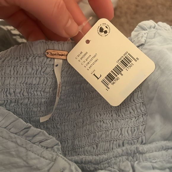 Free People Leave it to me top blue square neck - Picture 9 of 9